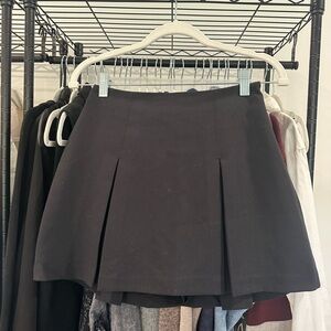Black Pleated Mini Skort